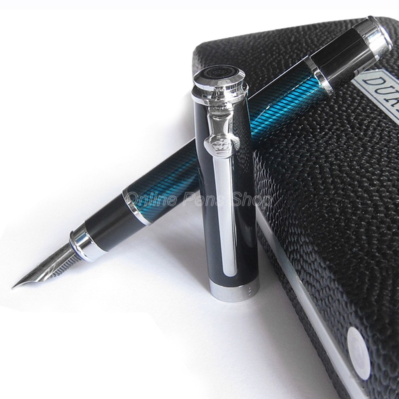 

Duke Classic Green & Silver Carbon Fiber Fountain Pen M Nib 0.5mm For Business Writing Pen GFP011