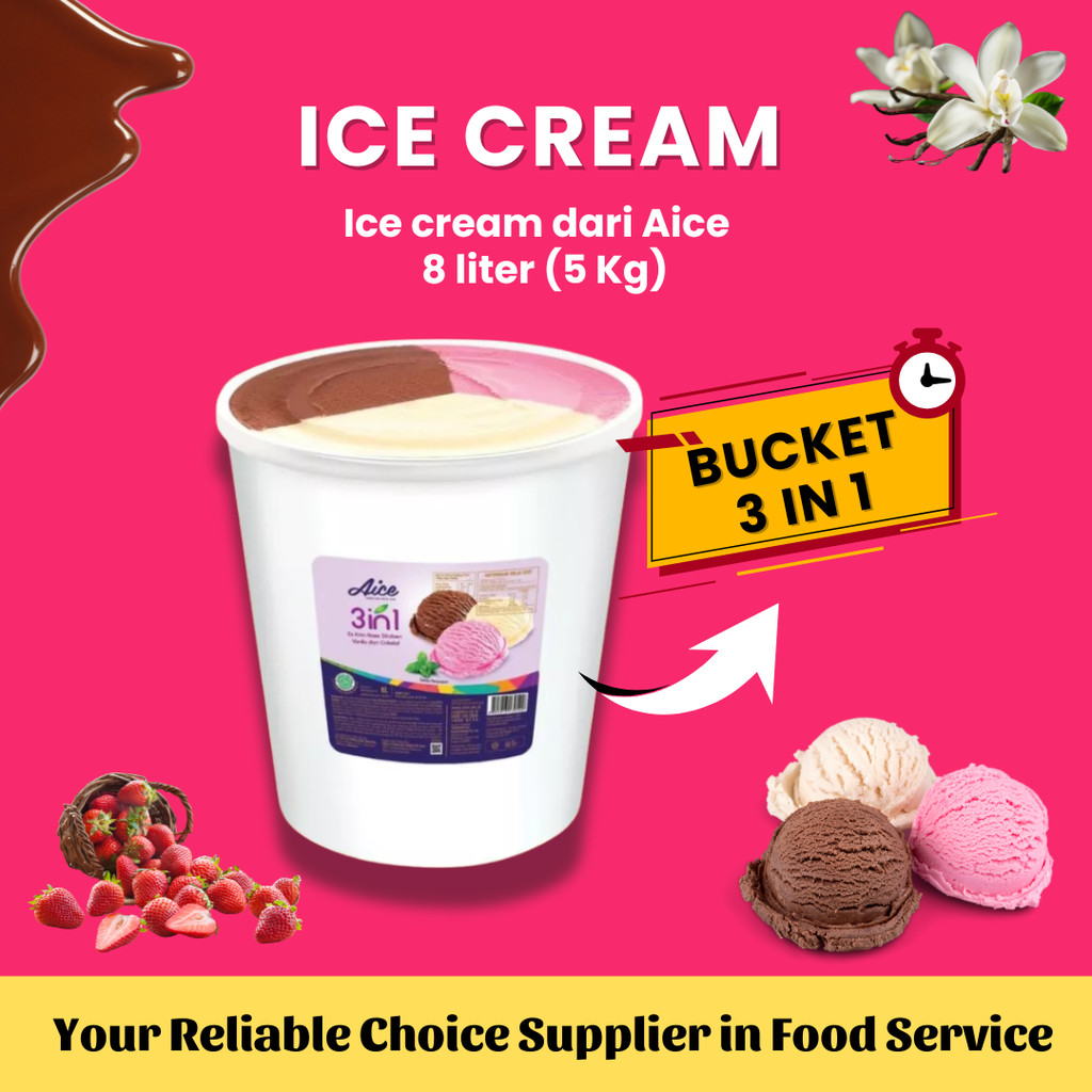 

Distributor Es krim Medan, Ice cream dari Aice isi 8 liter (5 Kg)