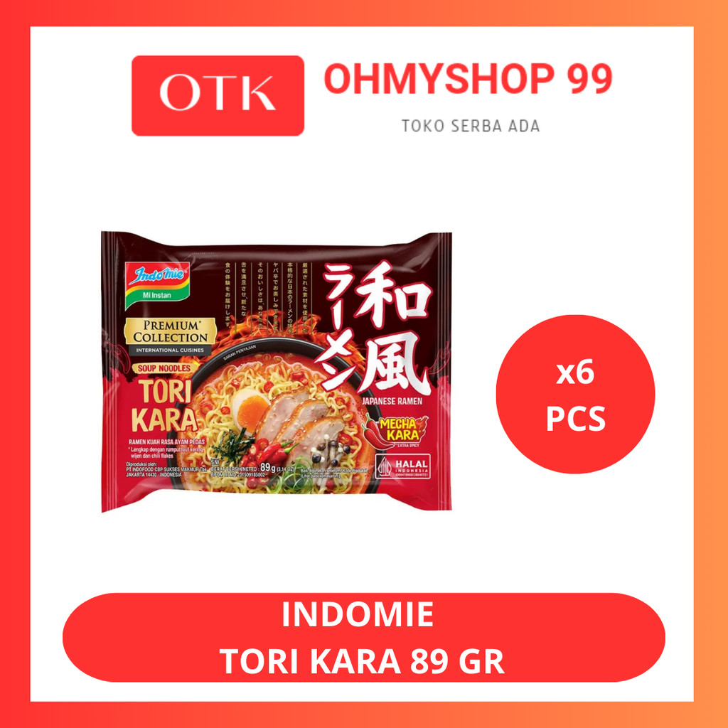 

Indomie Premium Collection Tori Kara 6x89gr