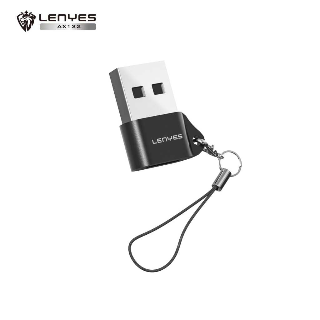 OTG Converter LENYES AX132 Adapter Type C To USB Sync Data Charging Plug & Play