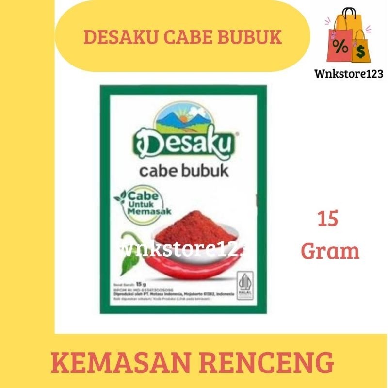 

Desaku cabe bubuk 1renceng 10sachet bumbu masak instan 15gram Happy Shopping di toko Abu Atiq