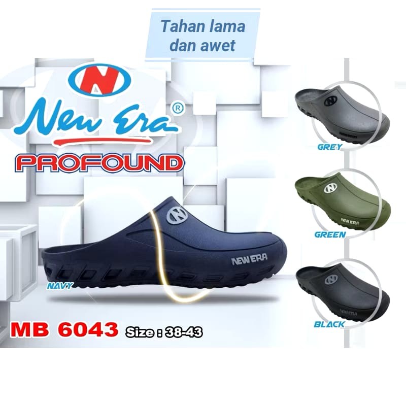 Sandal Slop Tertutup Pria Sendal Ringan Tahan Air New Era MB 6043 | 38-43