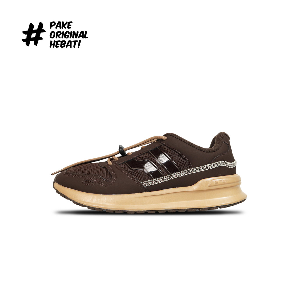 Sepatu Sneakers Piero Jogger 24 Terra - Dark Brown/Coconut/Dark Brown
