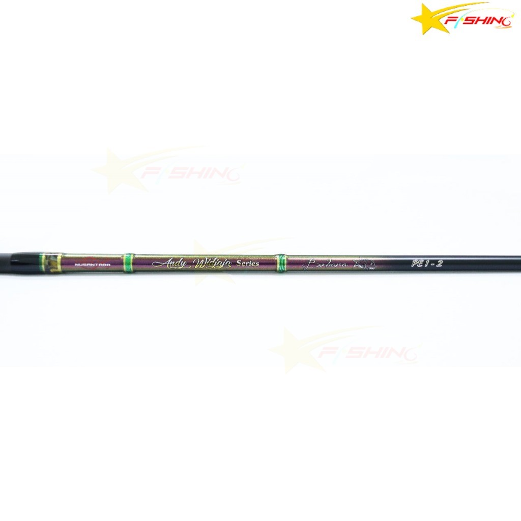 [GIFT PE 300m] Joran Light Popping BOBARA PE 1-2 Relix Nusantara Fishing Rod Mancing Casting Laut Fr