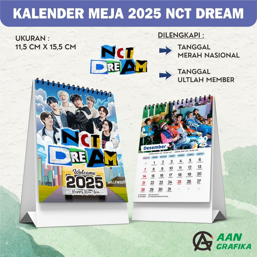 

KALENDER MEJA 2025 - KPOP NCT DREAM - Kalender Murah