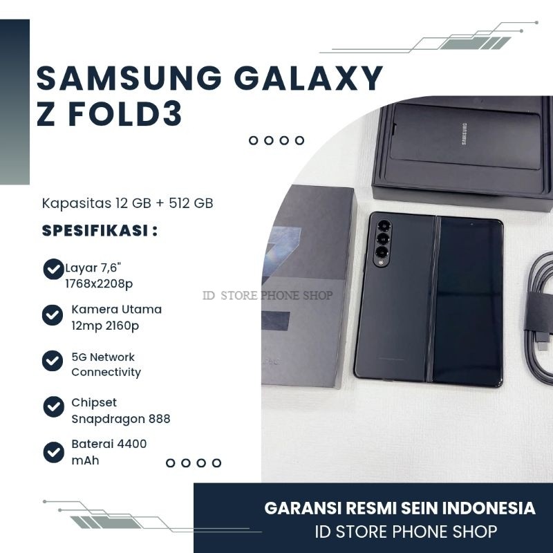 Samsung Galaxy Z Fold 3 - Z Fold3 5G- 512GB - SEIN - SECOND