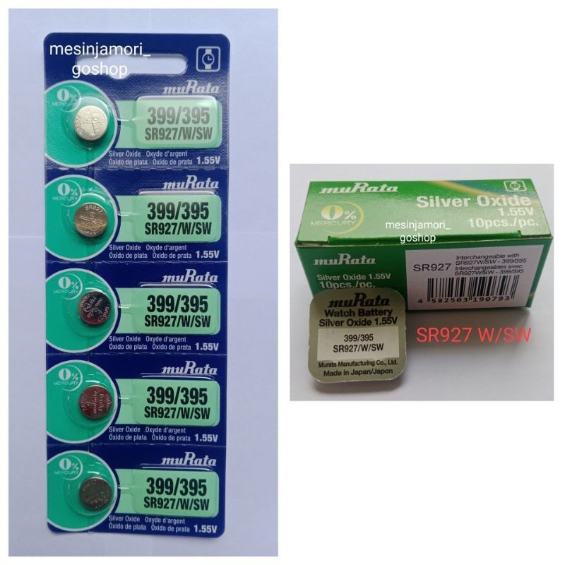 Original Baterai Murata SR927 395 399 SR927SW SR927W Japan original