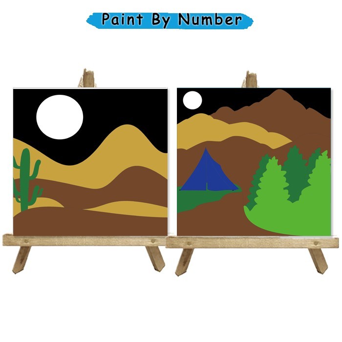 

Kanvas Lukis Pemandangan Malam Paint By Number 20x20 cm