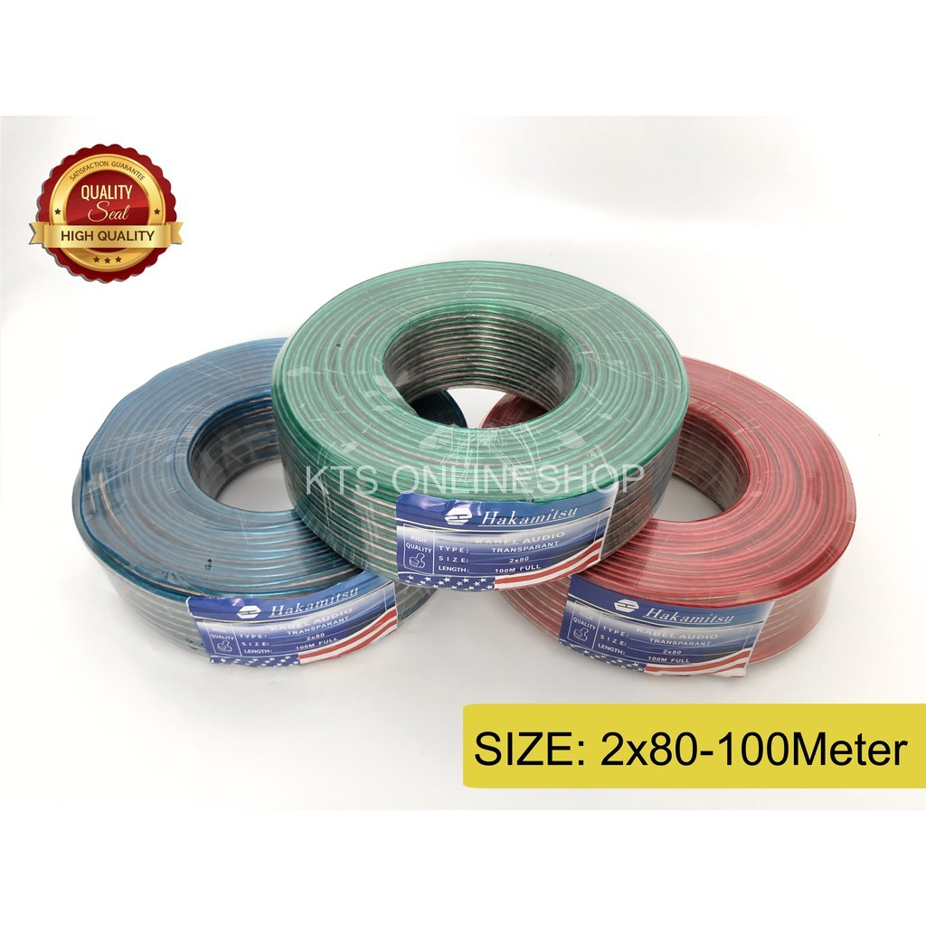 KABEL LISTRIK TRANSPARAN KABEL SERABUT PER ROL 2 X 80 2x80x100Meter