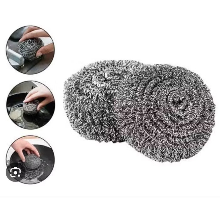 [oddsolshop] pekanbaru/Sabut Stainless Kawat Cuci Piring Ekonomis Kemasan Pembersih Kerang Panci