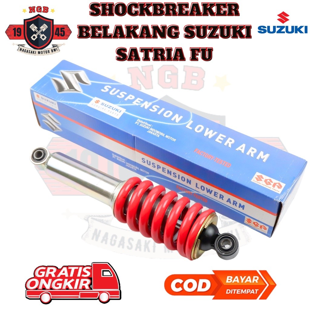 Shock Belakang Motor Satria FU 150 / ShockBreaker Belakang Merah Suzuki Satria FU 150