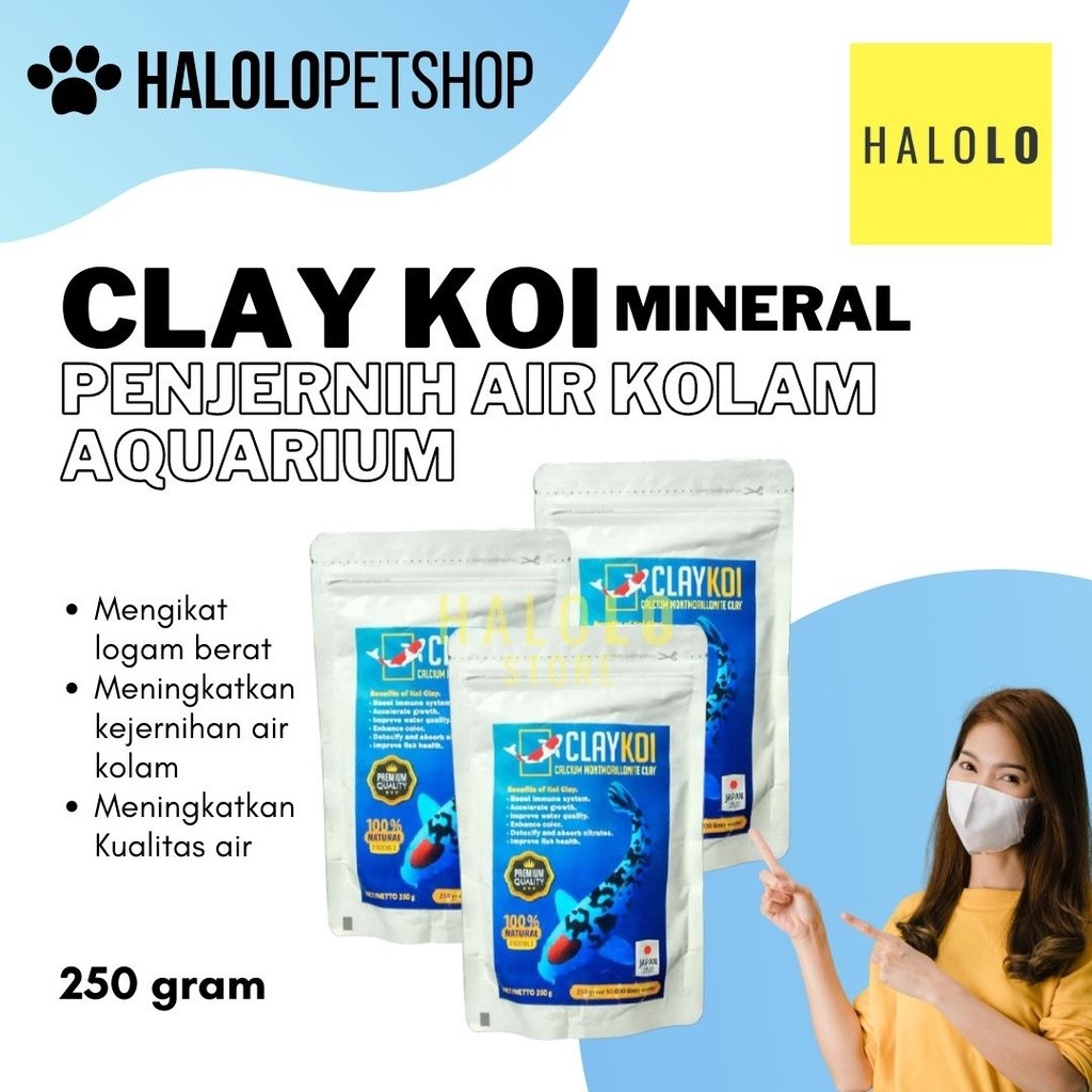 ClayKoi Kolam Clay Koi Mineral Penjernih Kolam 250 gram
