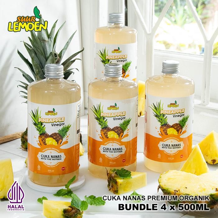 

Suur Lemoen Cuka Nanas Organic 2 Liter - Pineapple Cider Vinegar - Cuka Nanas Original With Mother
