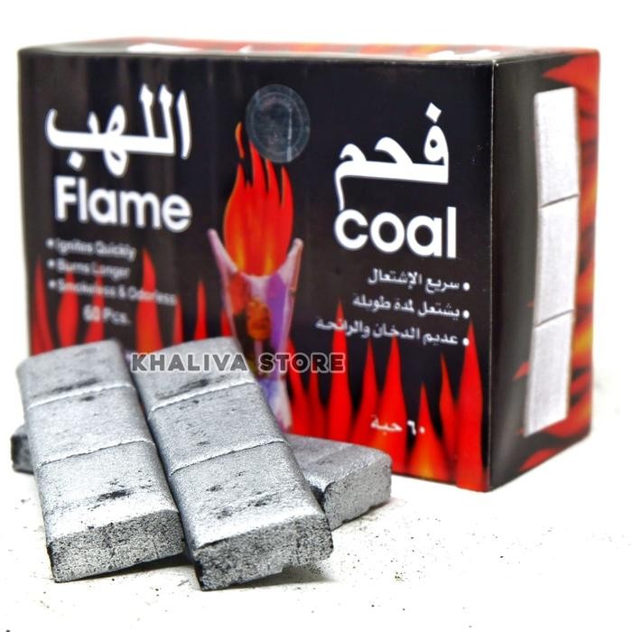siap kirim Arang Flame Coal Besar Areng Bara Dupa Bukhur Kemenyan Arab 60 Pcs