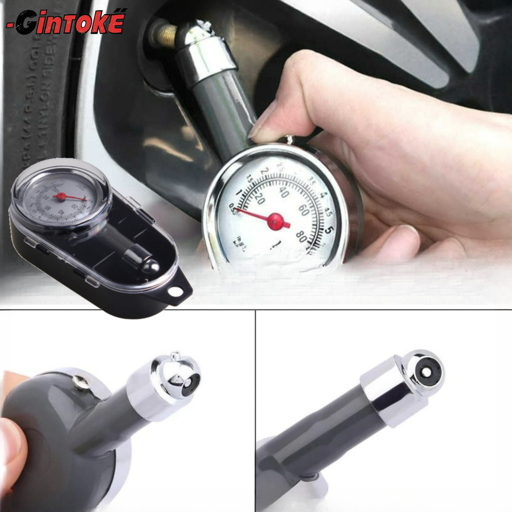 Tire Pressure Gauge Ukuran Angin Bulat Ban Motor Mobil Tire Pressure Gauge Alat Ukur Angin Angin Ban