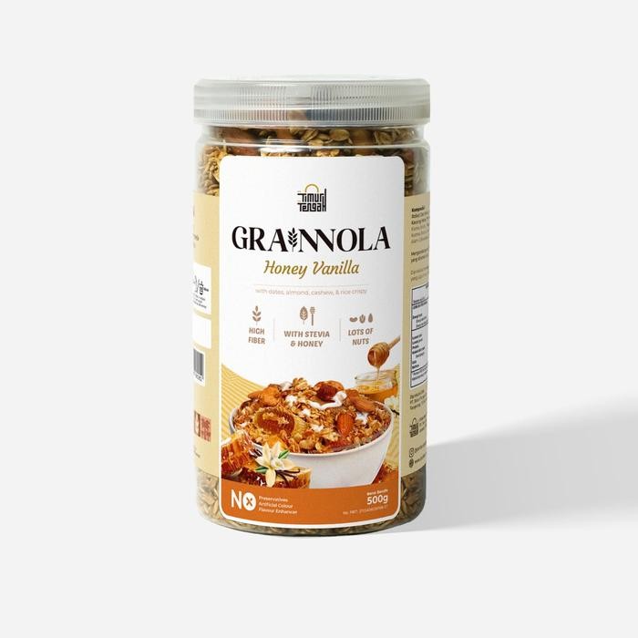 

[[Promo]] Timur tengah granola 500gr sereal makanan sehat - Vanila, 500 gram