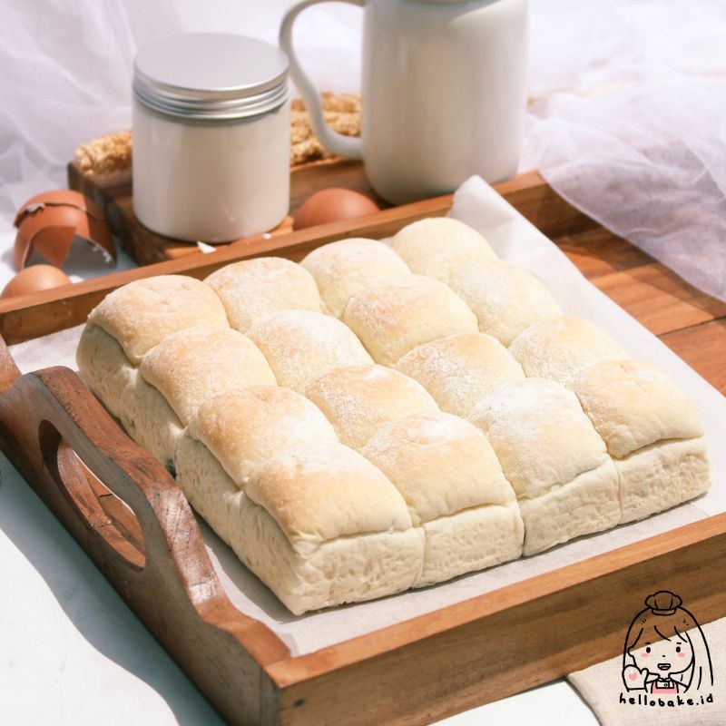 

Japanese milk bread/ soft milk bread / milkbuns lembut/ milkbun/ milkbuns/ roti tawar jepang isi 16/ roti sobek / roti tawar /roti manis