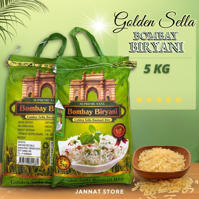 

BASMATI GOLDEN SELLA BOMBAY BIRYANI 5KG ASLI KEMASAN