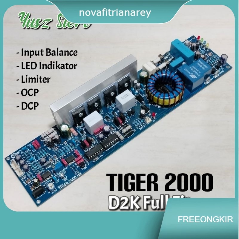 Kit D2K Tiger 2000 Full fitur HB 2K Halfbridge Class D power Amplifier