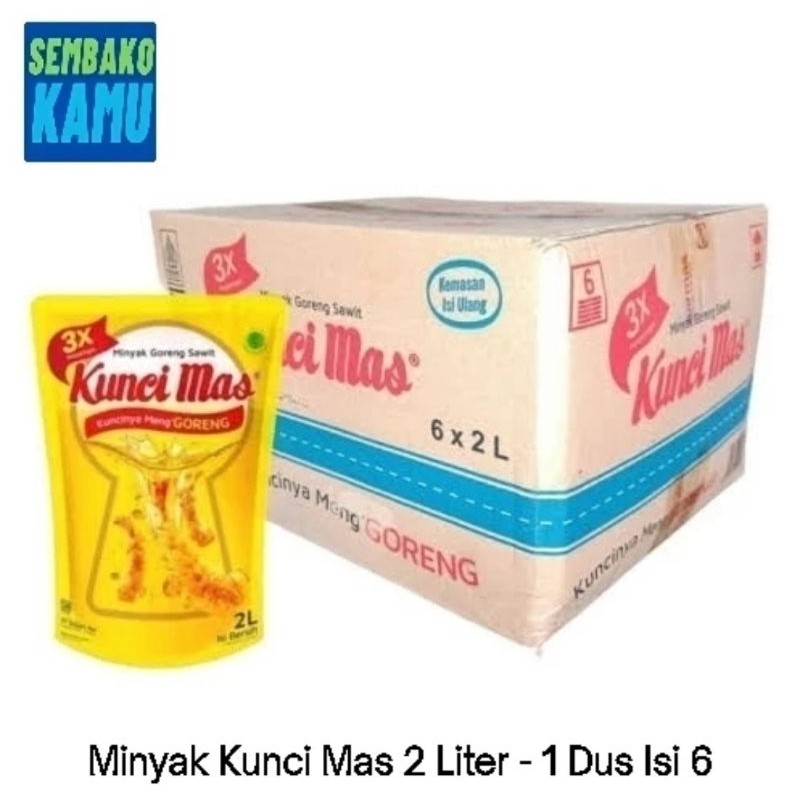 

Minyak Goreng Kunci Mas 2 Liter - 1 Dus Isi 6