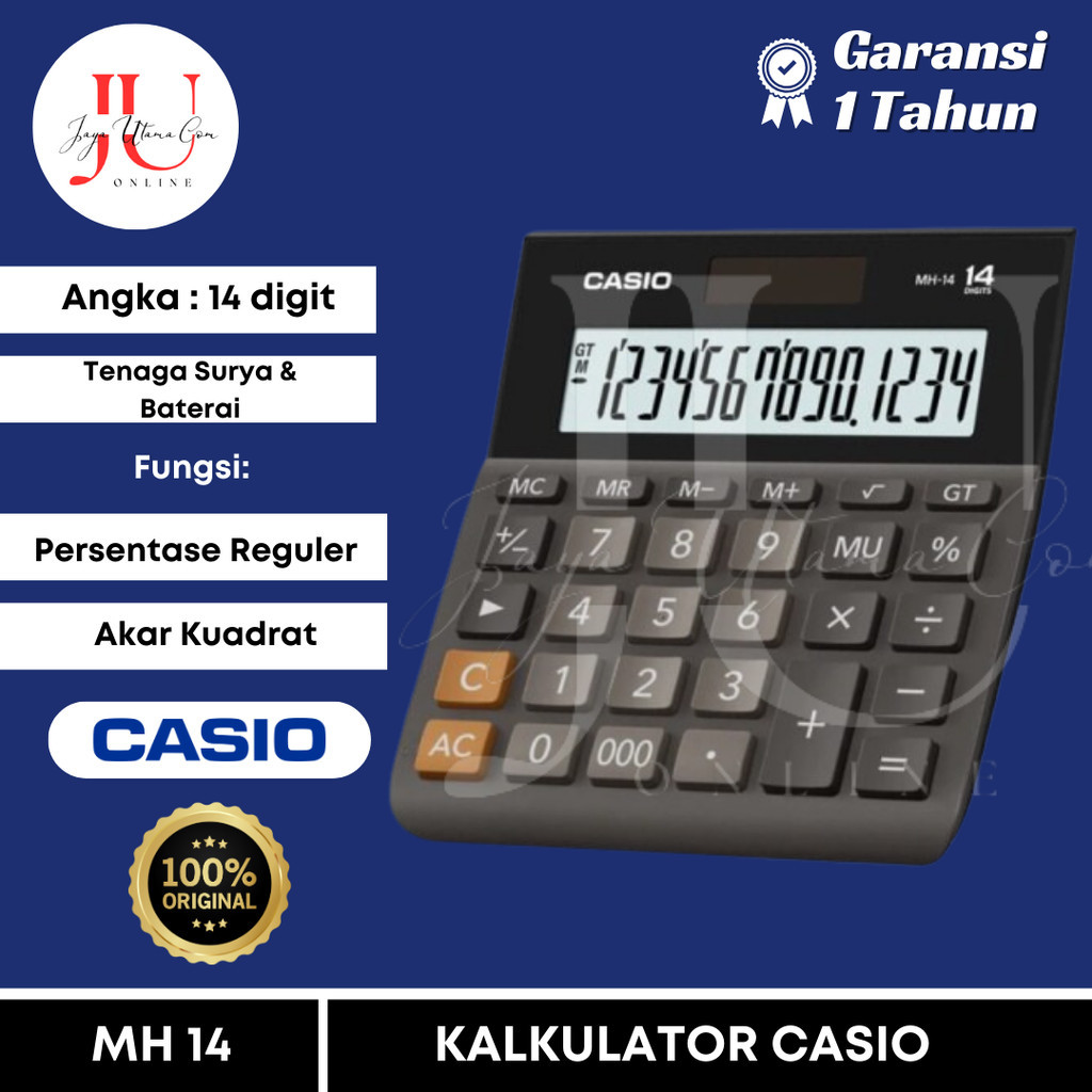 

Casio MH 14 Kalkulator Desktop (Perhitungan Dasar) Kalkulator Original