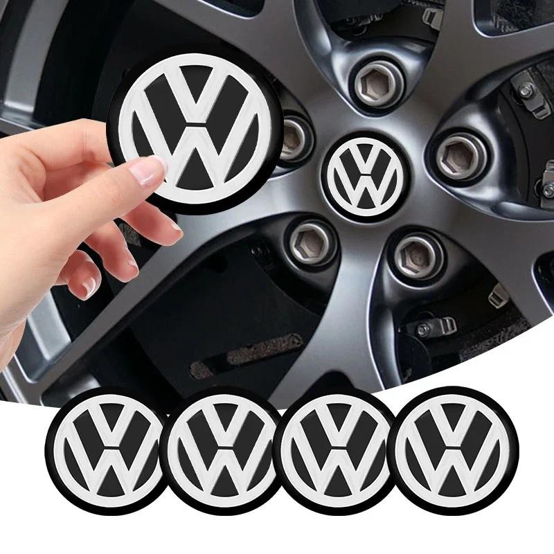 4PCS Car Wheel Center Decal Hub Sticker Styling for VW Passat B5 B6 B7 Polo Tiguan Golf Scirocco Lav