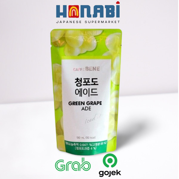 

CaffeBene Green Grape Ade 190ml - Teh Anggur Hijau Siap Minum Made In Korea