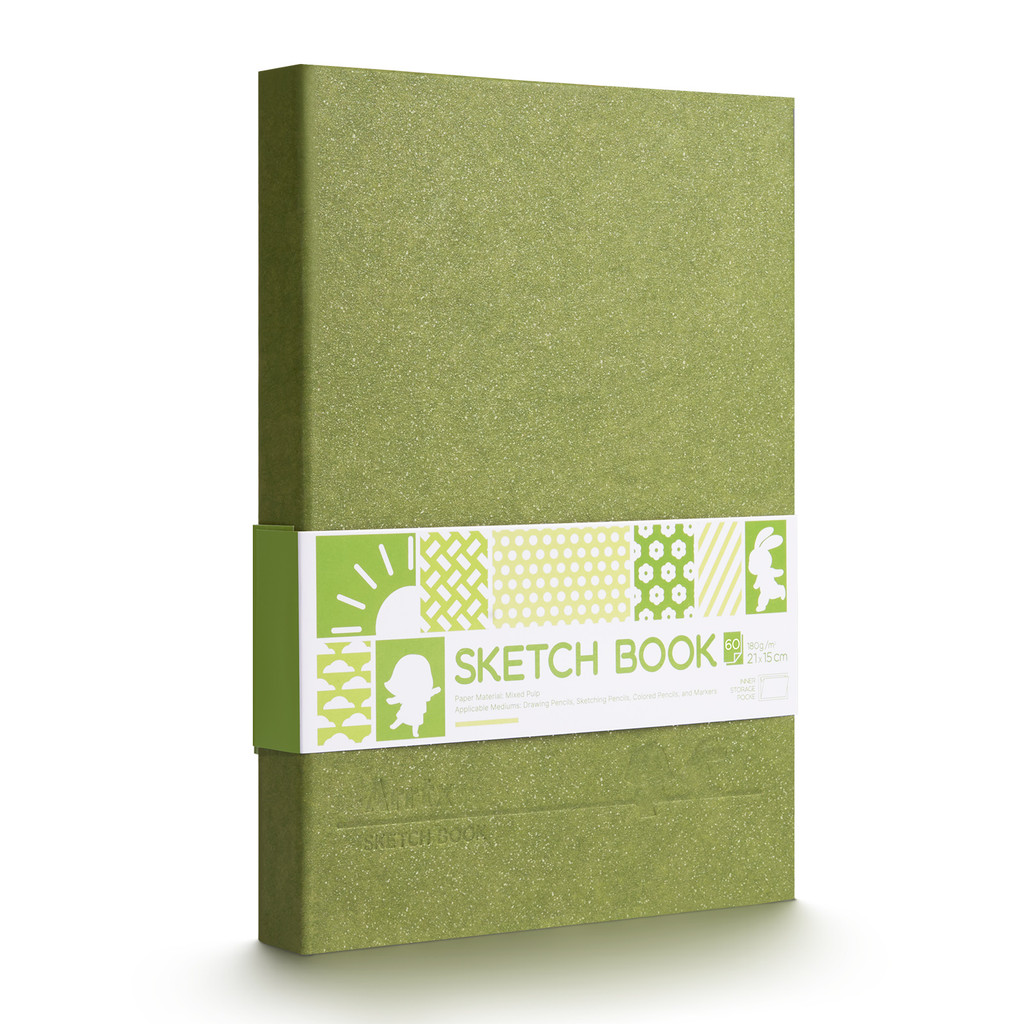 

Arrtx Artist Hardcover Sketchbook, 60 Sheets 180g Thick Acid-Free Drawing Paper, Hardbound Sketch Pad for Ink, Pencil, Graphite