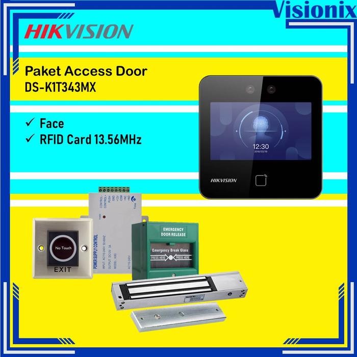 

Paket Access Door Hikvision DS-K1T343MX Face RFID Access Control