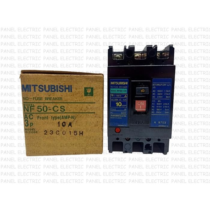 

NO FUSE BREAKER NFB MCCB 3P MITSUBISHI NF50-CS NF 50CS 10A/15A - 10A