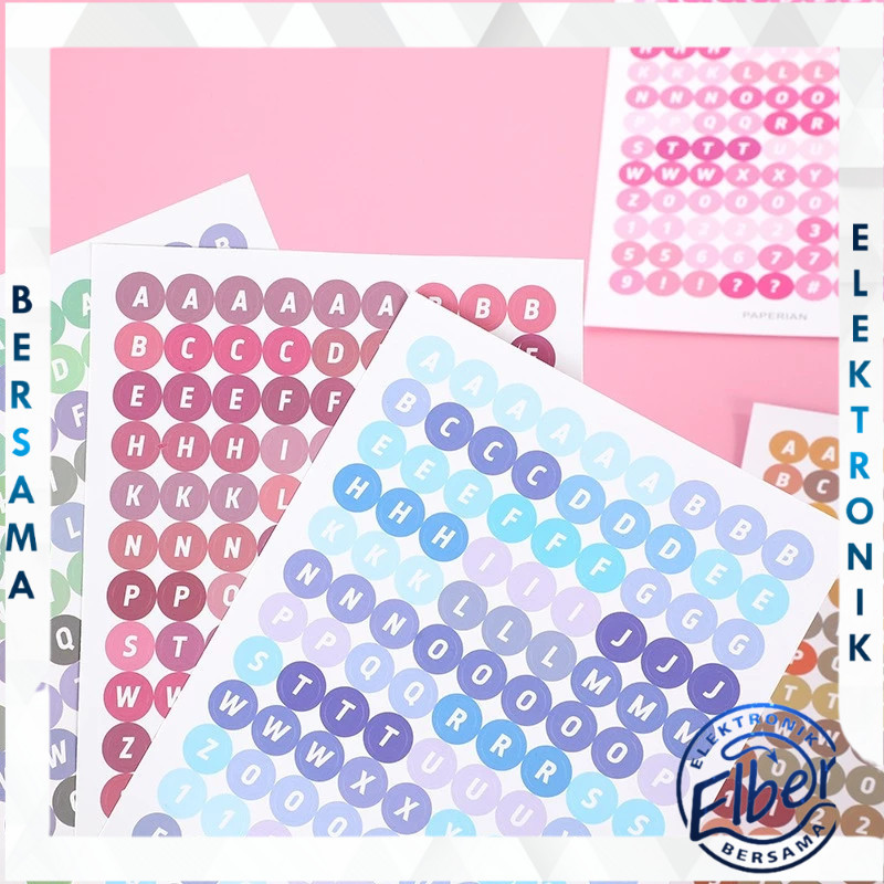 

ELBER STICKER ALPHABET HURUF ANGKA DEKORASI PER LEMBAR Y3440