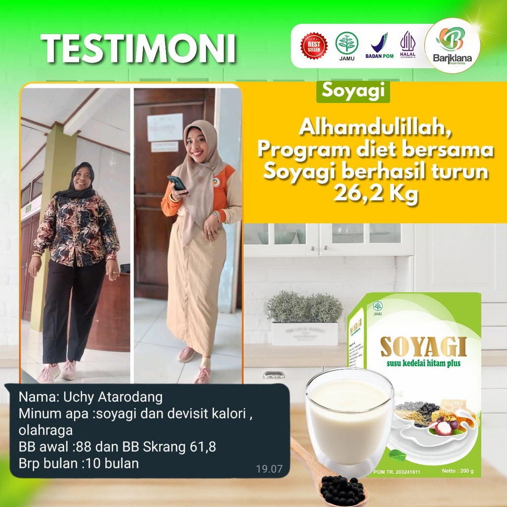 

[Paket 3 box] Susu Kedelai Hitam Soyagi 200g Plus Ginseng Propolis – Tinggi Protein Rendah Lemak