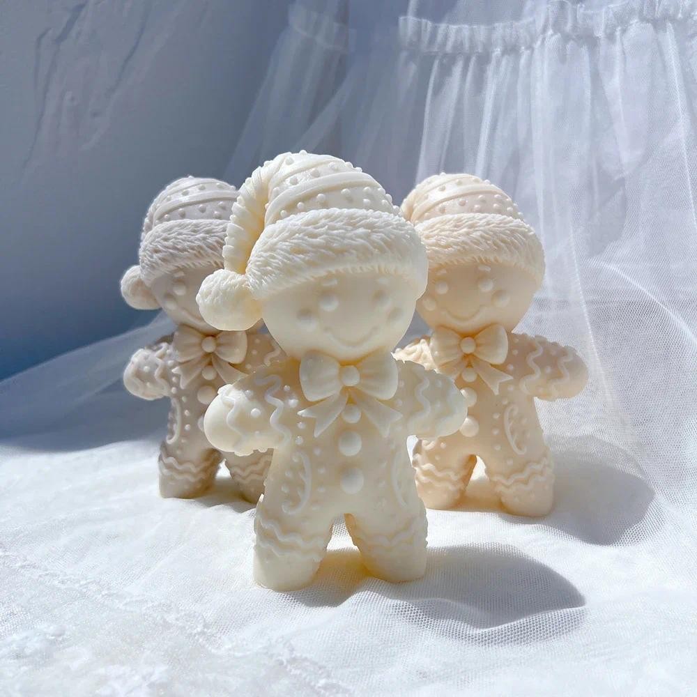 

Gingerbread Man Silicone Candle Mold Design Silicone Mold Ornaments Soy Wax Silicone Mould Xmas Decor