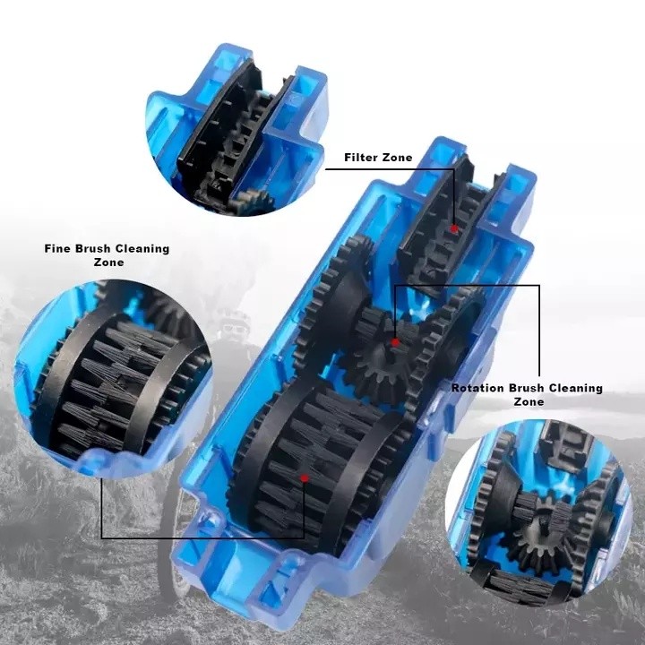 Sikat Pembersih Rantai Sepeda Chain Cleaning Brush Set Tool Kit Gear Sprocket MTB Lipat Original