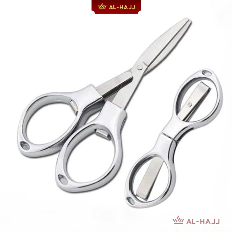 

TERBARU Gunting stainless bentuk Kacamata/Gunting Lipat AL HAJJ aas9