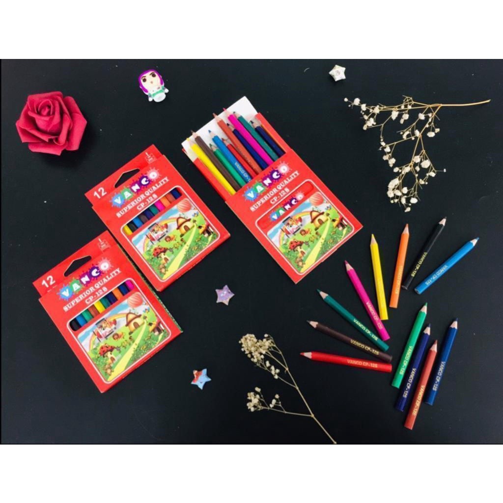 

*KA* PENSIL WARNA 12 WARNA / PENSIL WARNA PENDEK / PENSIL WARNA VANCO NEW
