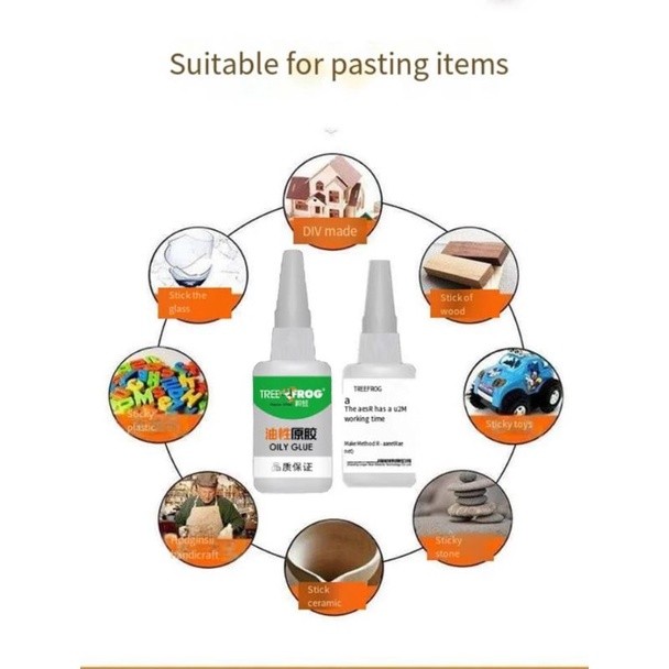 

LEM OILY GLUE perekat instan cairan super kuat lem super kuat lem sepatu magic glue L004