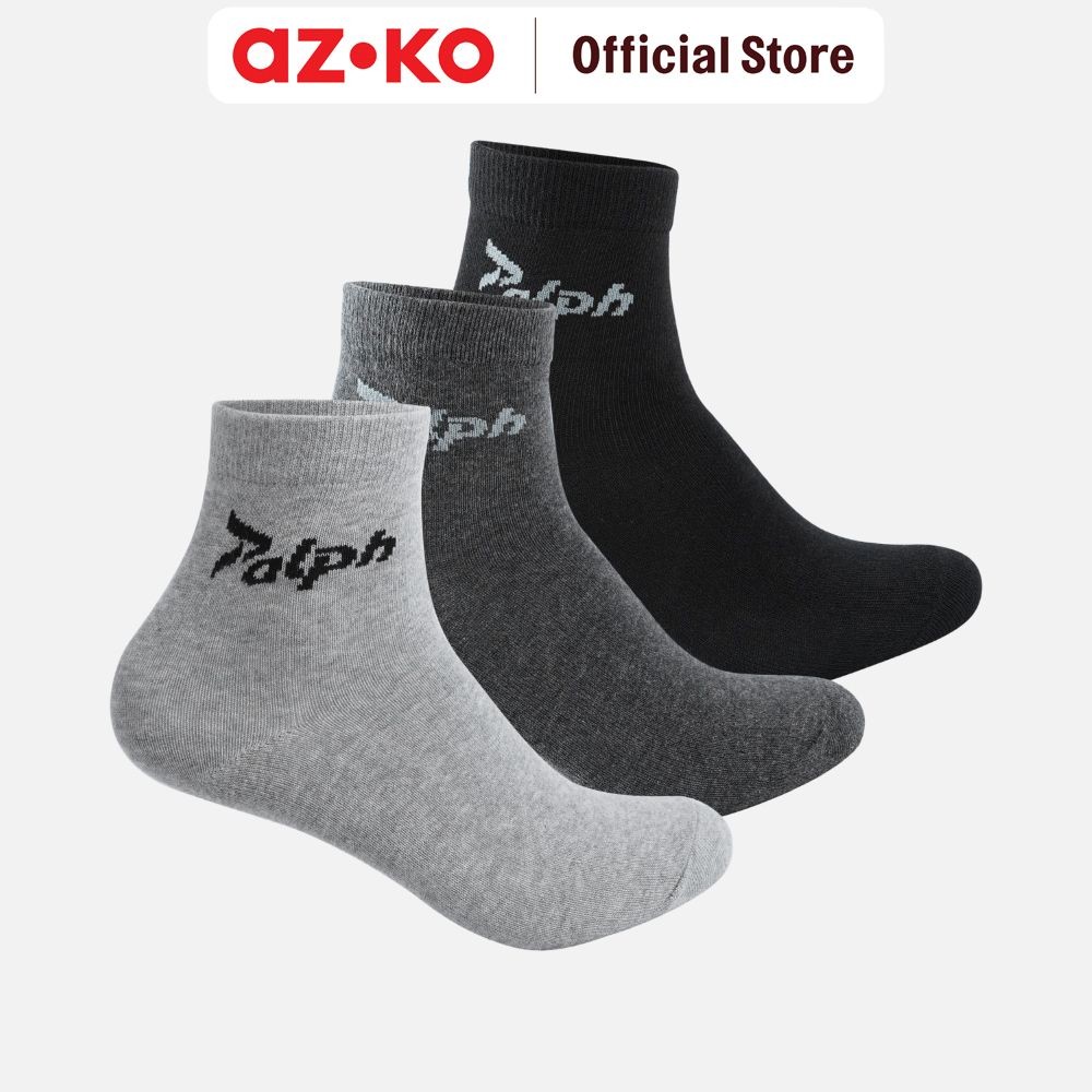 AZKO Alph Set 3 Pcs Kaus Kaki Pria Value Quarter Men Socks Kaus Kaki Pendek Cowok Kaos Kaki Ankle Sh