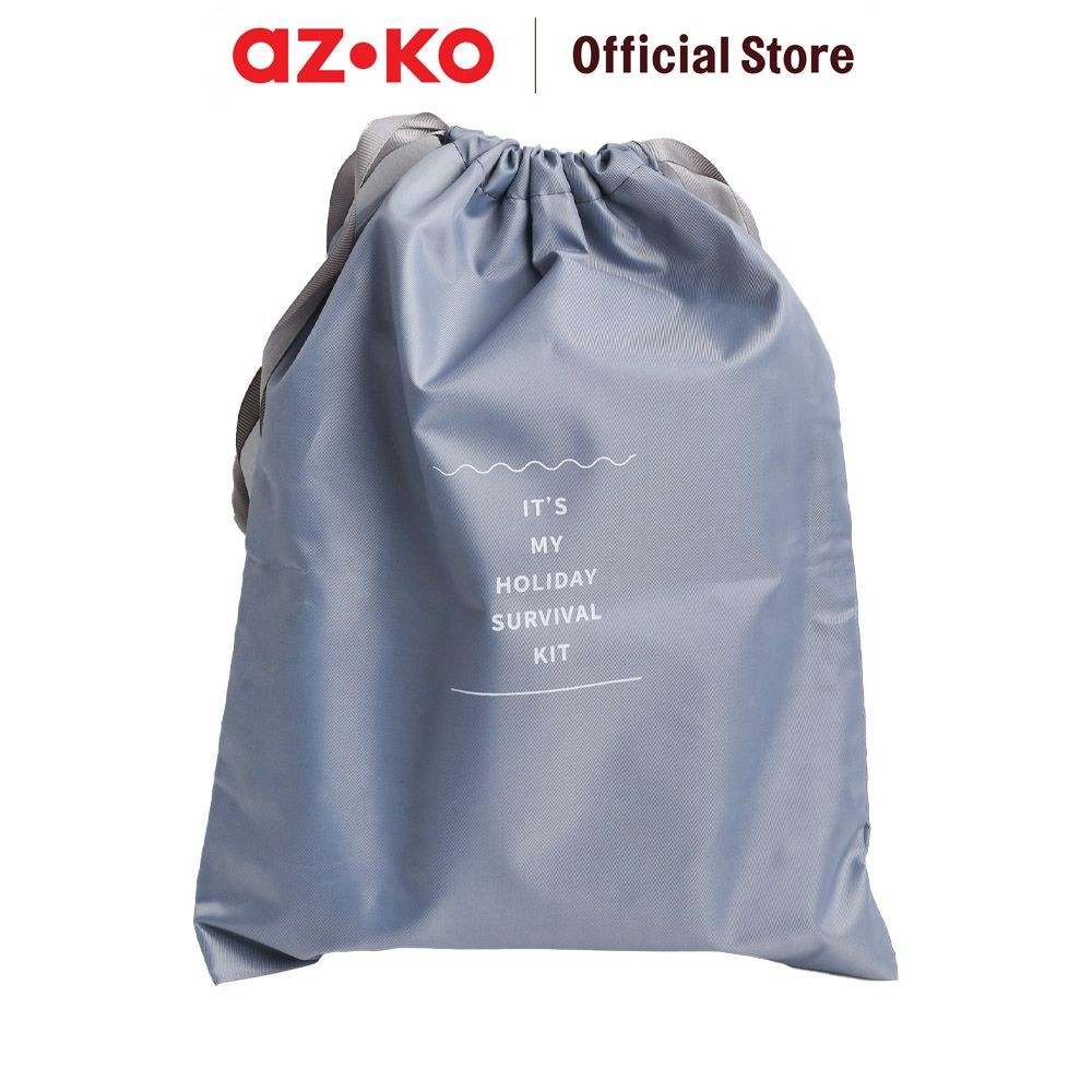 AZKO Passport Set 6 Pcs Tas Organizer - Abu-Abu Organizer Bag Set Perlengkapan Traveling Tas Serbagu