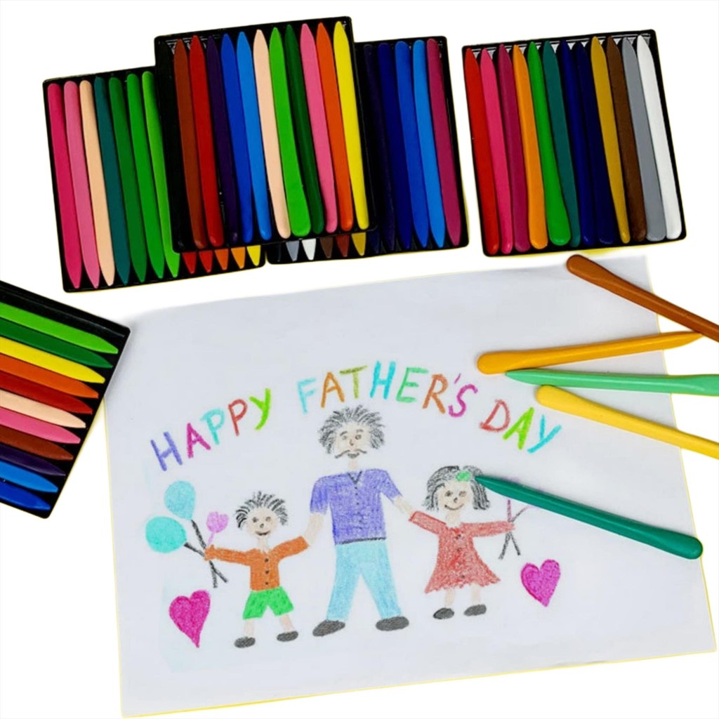 

MW045 Crayon Anak Anti Kotor Non Toxic Baby Color Pencil Coloring TK SD Dust Free Aman Children Anak