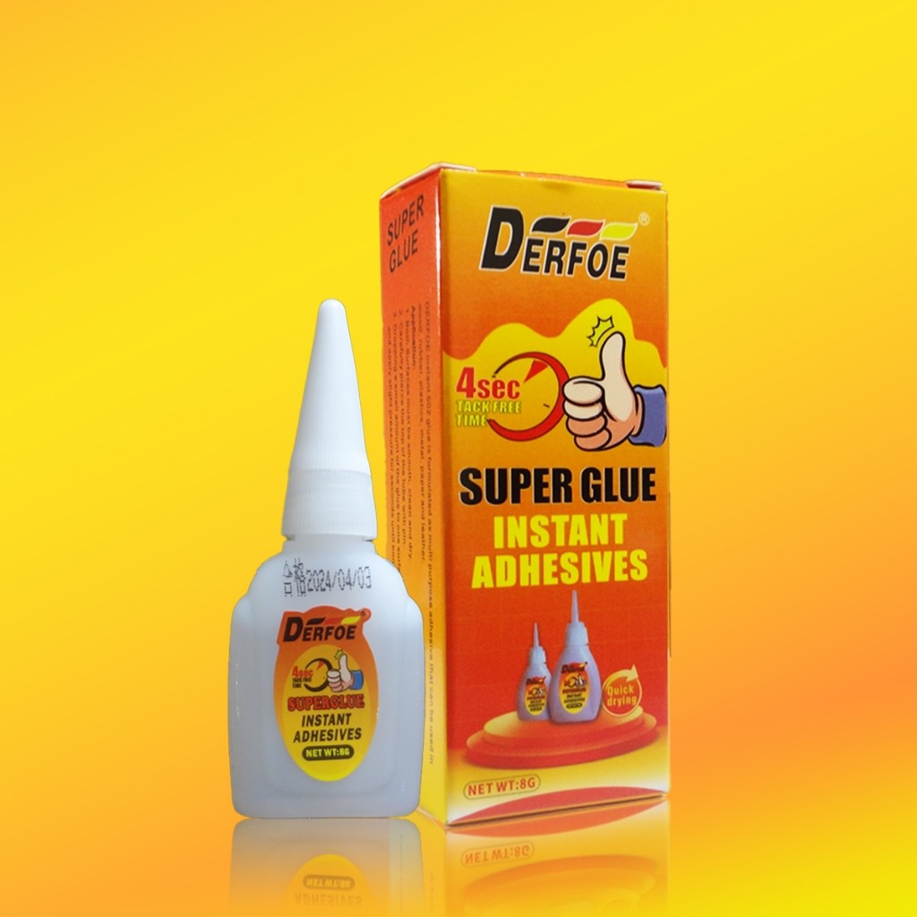 

SUPER LENGKET 502 Lem Tetes Derfoe Lem Tetes Instant /Cyanoacrylate Glue