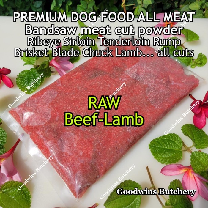 

500gr DOG FOOD PURE BEEF & LAMB POWDER excess from bandsaw meat cut frozen RAW & COOKED (no added preservative/colouring) - Beef-Lamb RAW