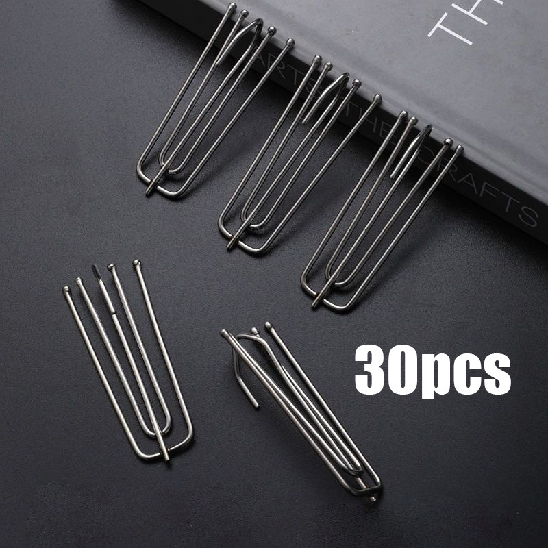 30Pcs Besi Pengait Gorden Kait Gorden / Hook Hordeng / Kaitan Gorden Universal