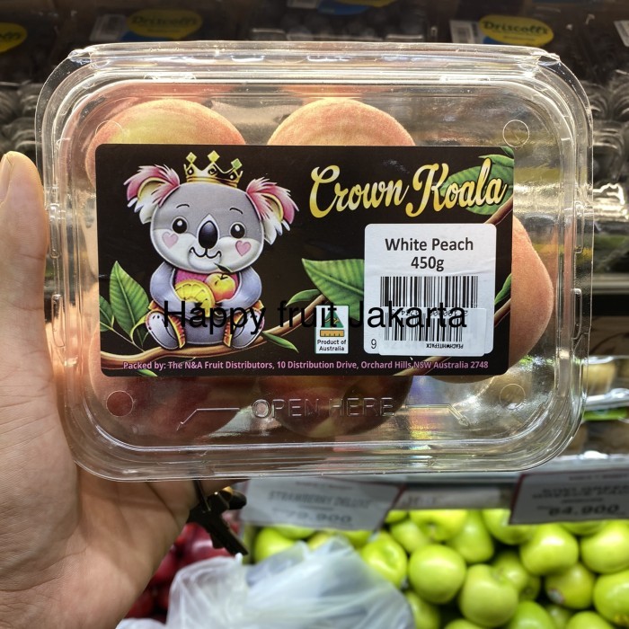 

Crown koala White peach fresh pack | Buah peach White 500gr