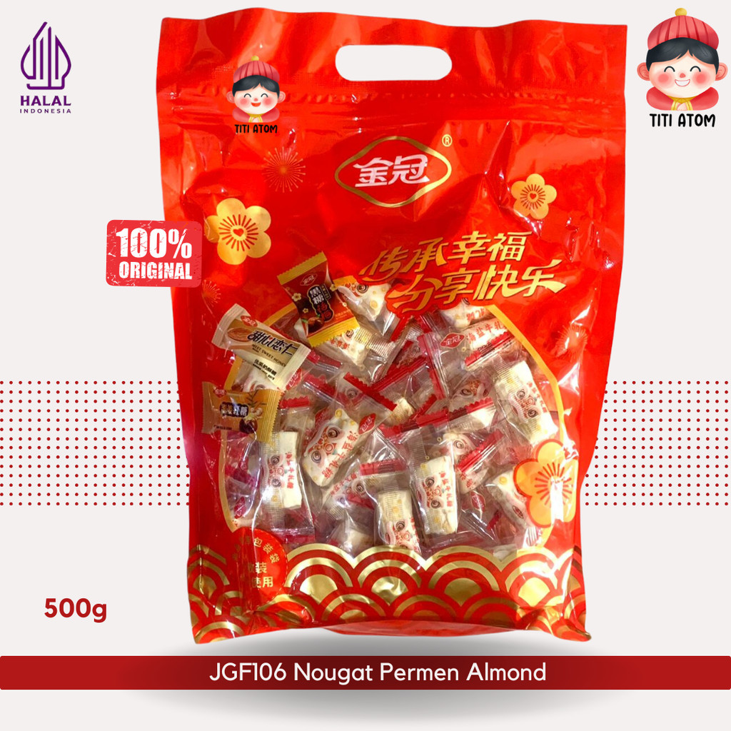 

PERMEN IMLEK SINCIA JGF106 Nougat Almond Candy Kacang 500g