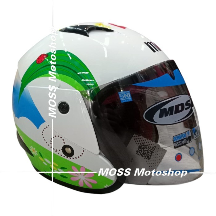 HELM ANAK HALF FACE MDS SPORT R3 JUNIOR DORAEMON SPRING | HELM ANAK HALF FACE