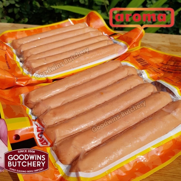 

250gr pork sausages frankfurter 5" 6pcs / sosis babi - Aroma Bali