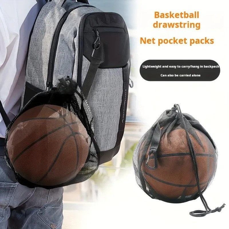 

- OSHHNI Tas Serut Penyimpanan Bola Basket Olahraga Drawstring Bag Mesh - SH30 -