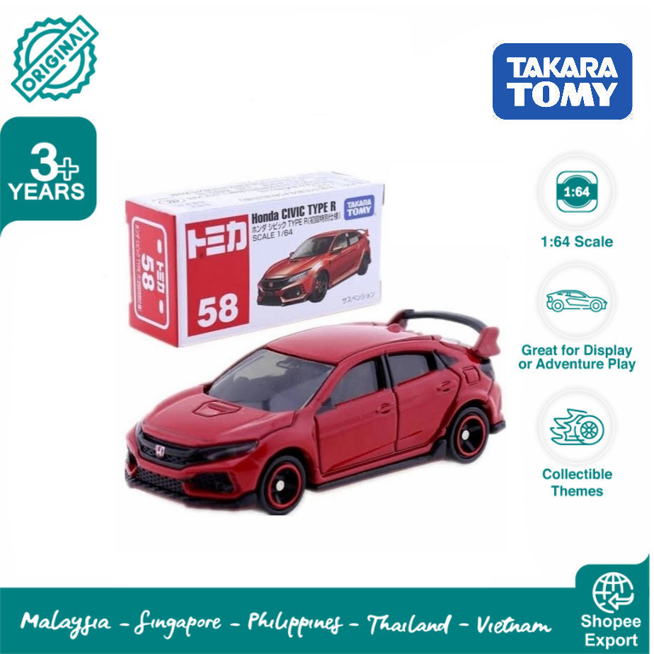 Tomica 1/64 58 Honda Civic Type R Red
