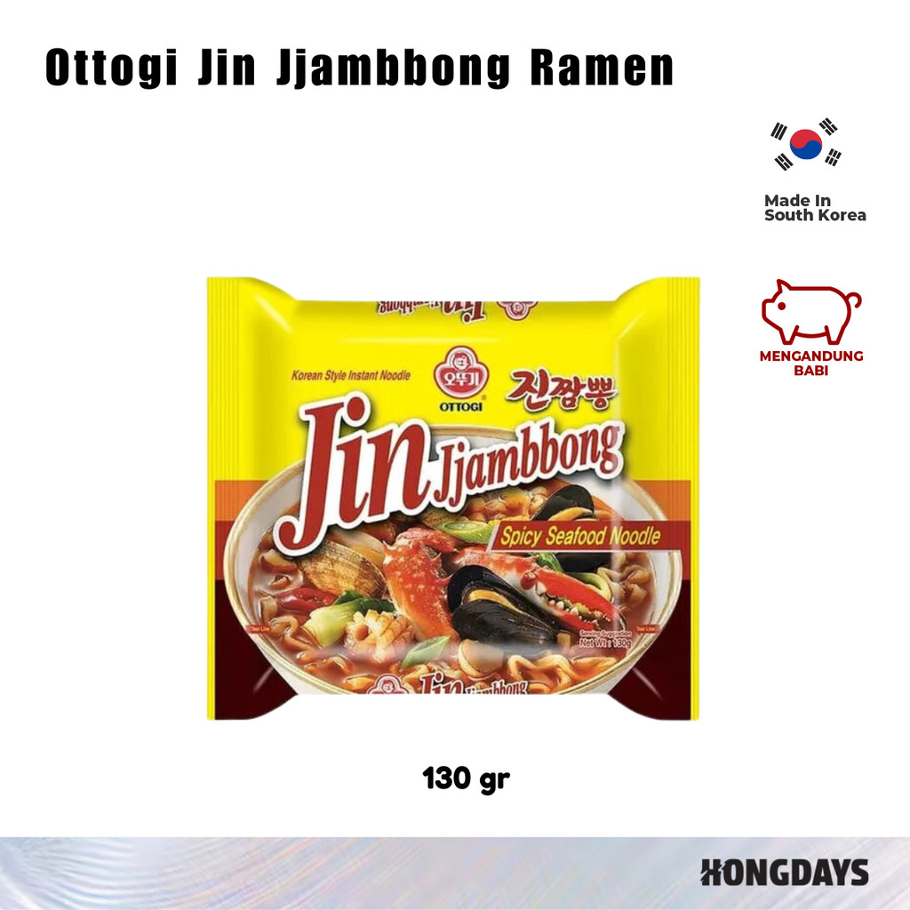 

Ottogi Jin Jjambbong 130g - Mi Rasa Seafood Pedas - HONGDAYS